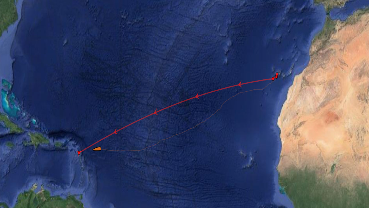 Position on 23rd January 12.00 GMT